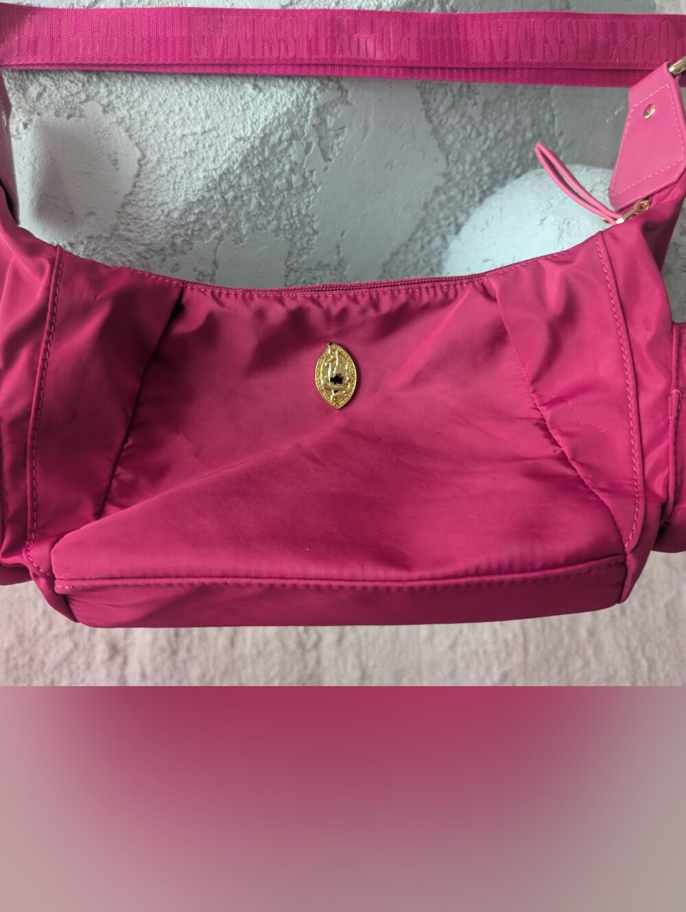 Fuchsia Crossbody Shoulder Bag - Lightweight Everyday Style